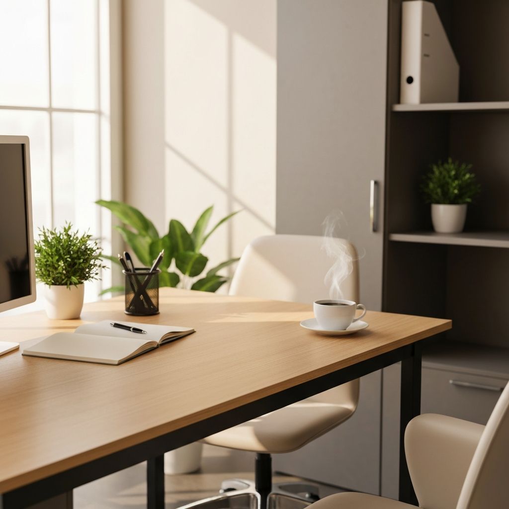 Modern financial planning office interior — warm, approachable atmosphere at Your Wealth Coach